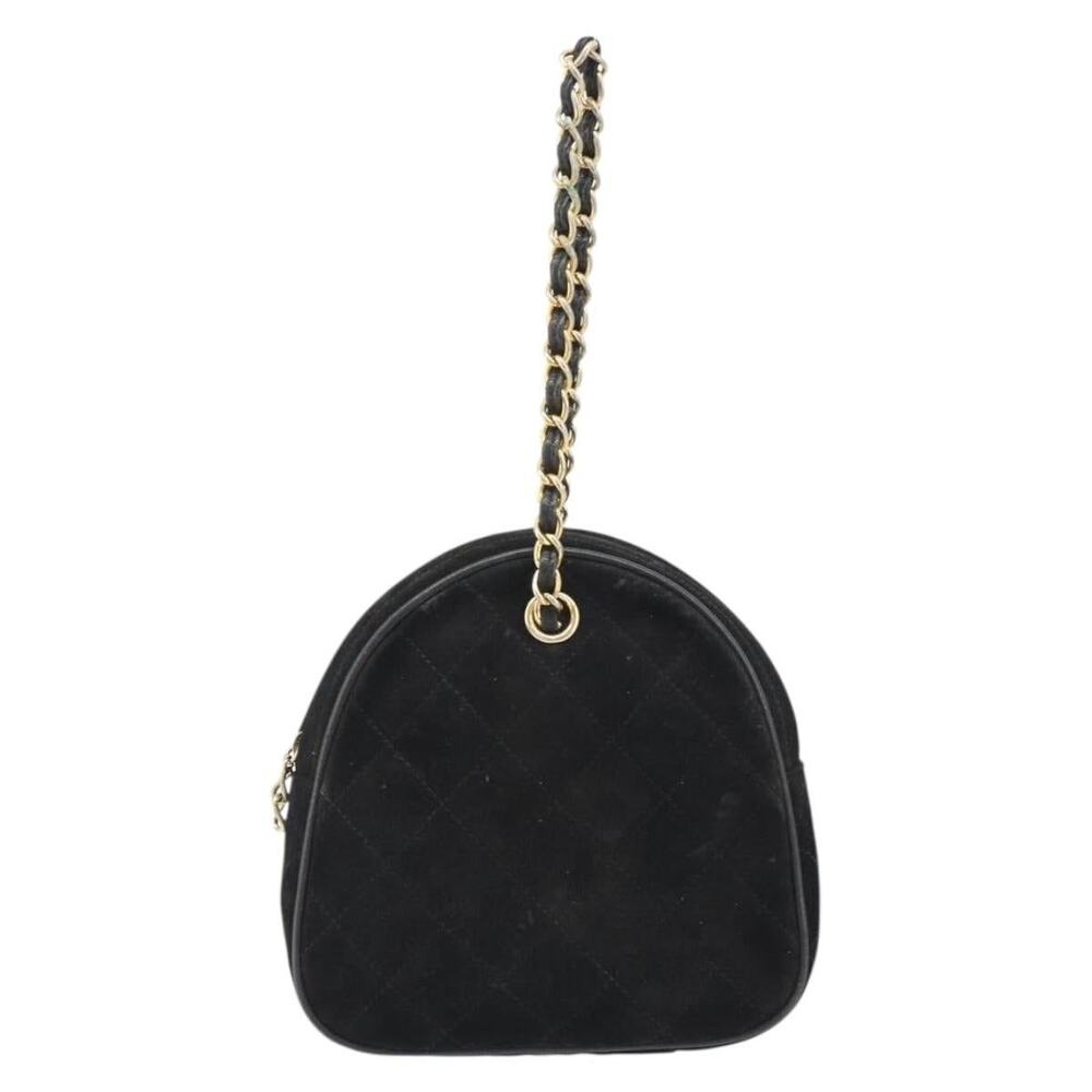 Chanel Matelasse Suede Chain Handbag Black